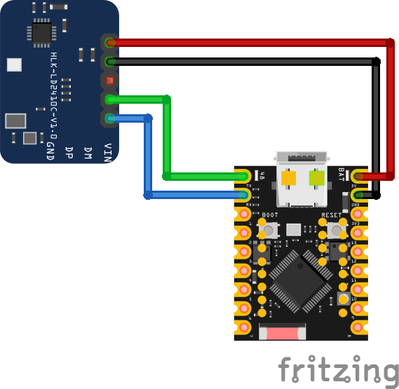 Подключение LD2410C к ESP32