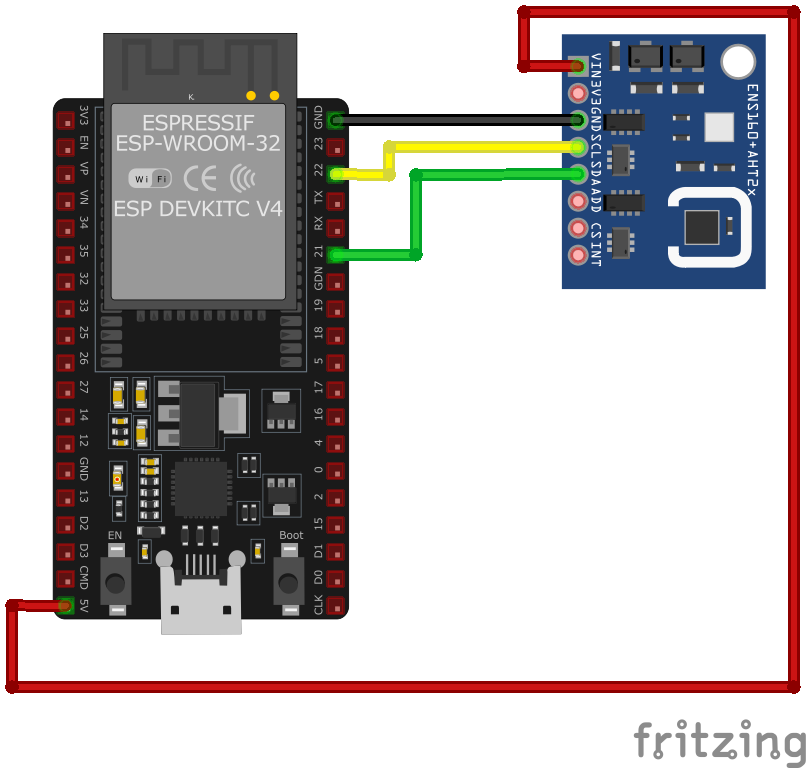 Подключение ENS160 к ESP32