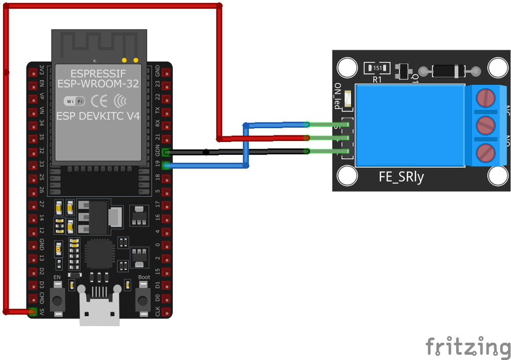 Подключение KY-019 к ESP32